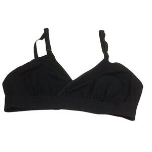 Bravado Basics Womens Size Large Bra Maternity Nursing Comfy Cotton Black New